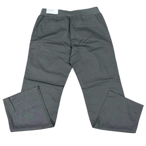 Women's Ann Taylor LOFT 6 Small Pants Twill Gray Elastic Waist Straight NWT - Picture 4 of 11